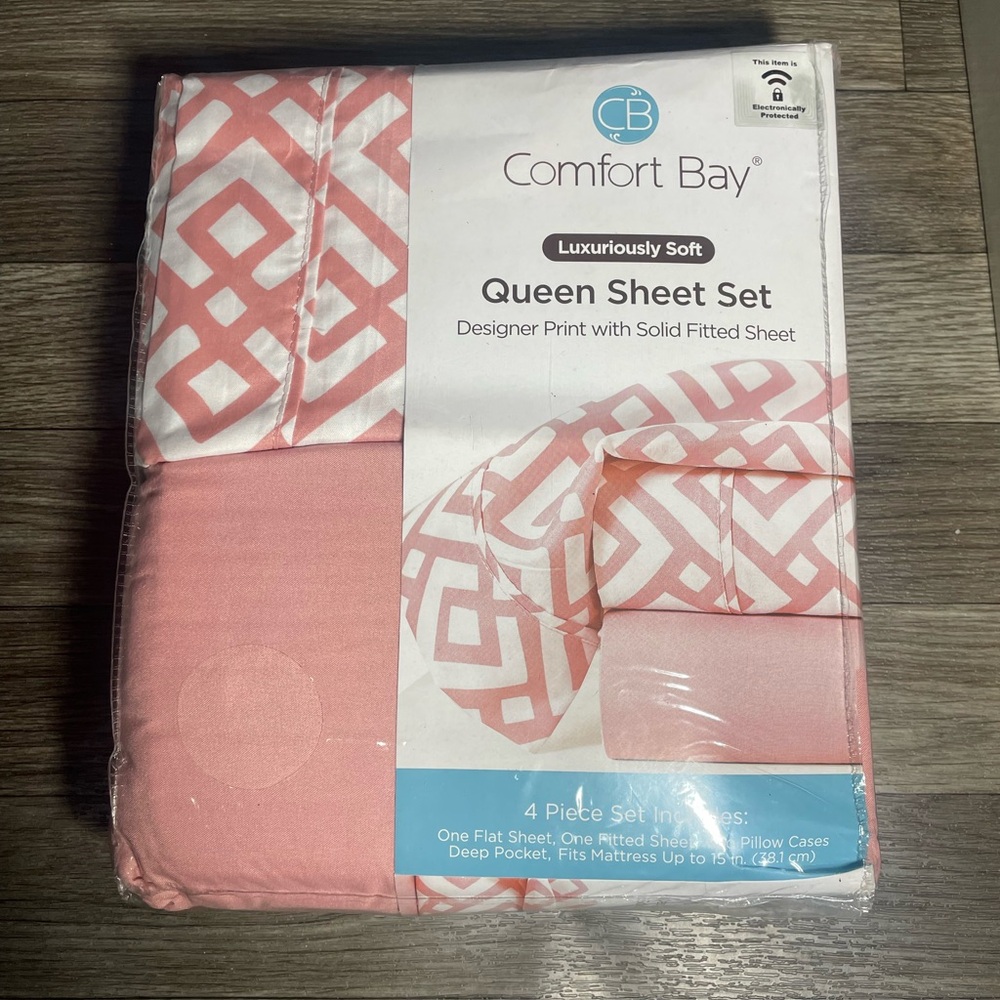 Comfort Bay Queen Pink sheet set
